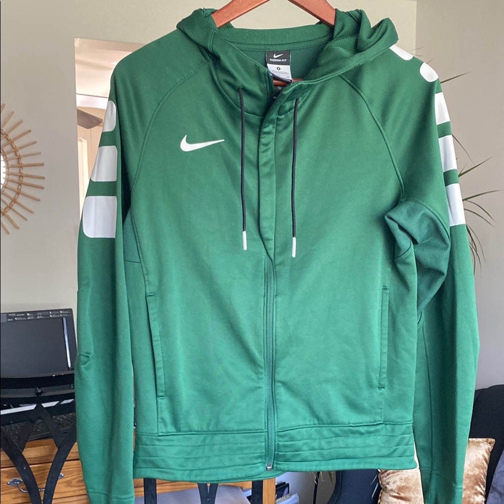Nike Green Hoodie with White Accents